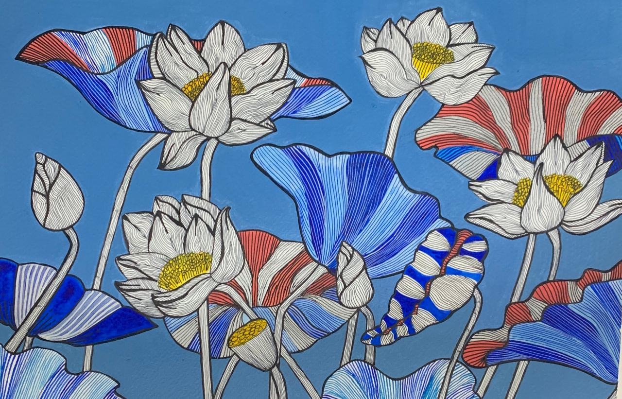 Floral paradise series - Blue Lotus