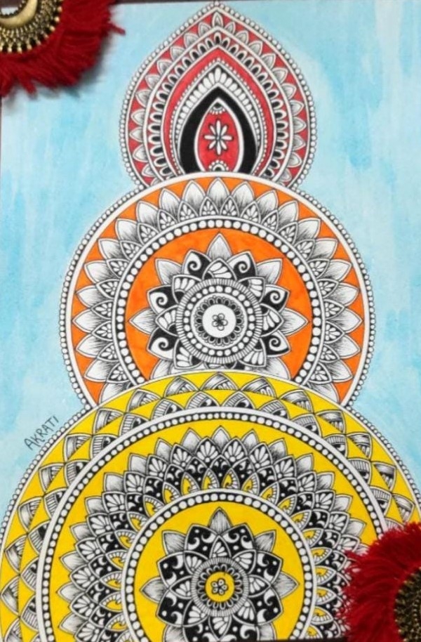 Colored Temple Mandala