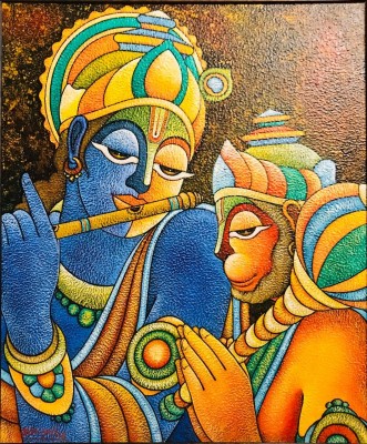 Krishna with Hanuman