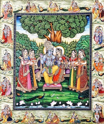 Radha Krishna with sakies 
